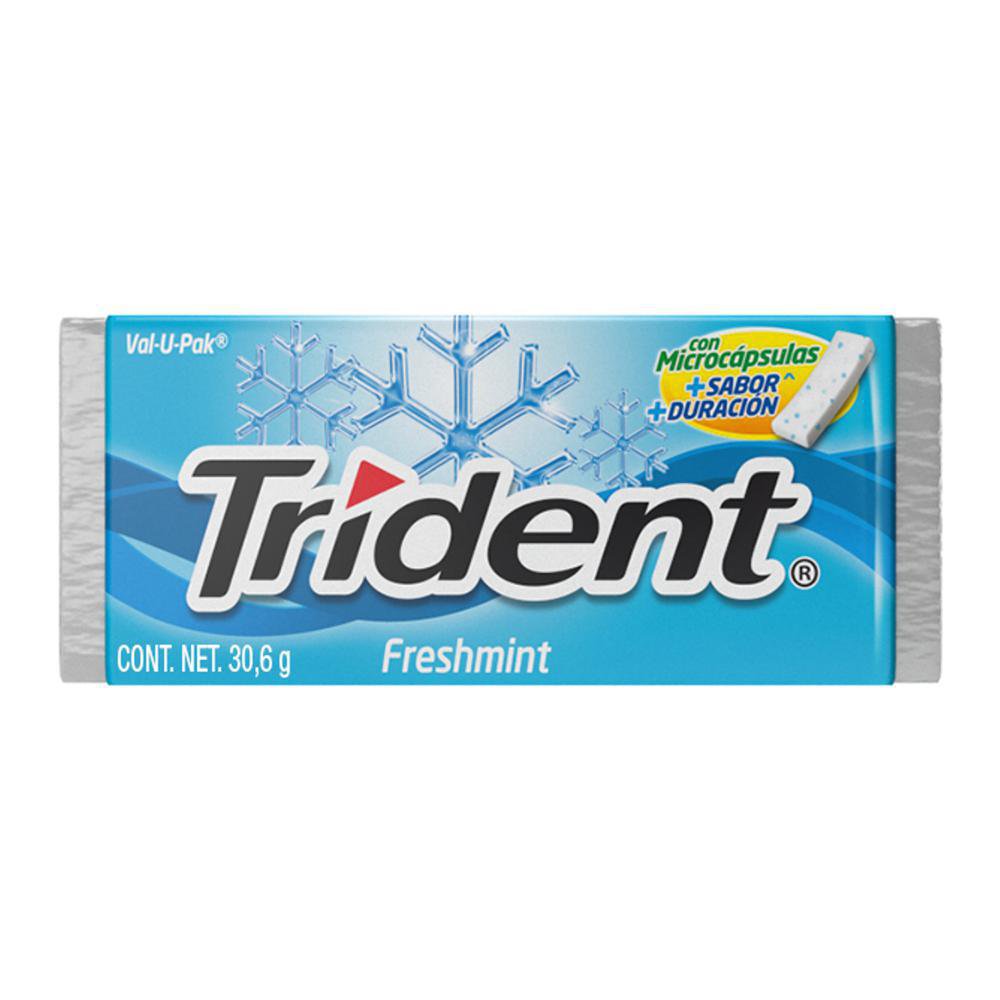 Goma de Mascar Trident Sabor Freshmint sin Azúcar con Microcápsulas ...