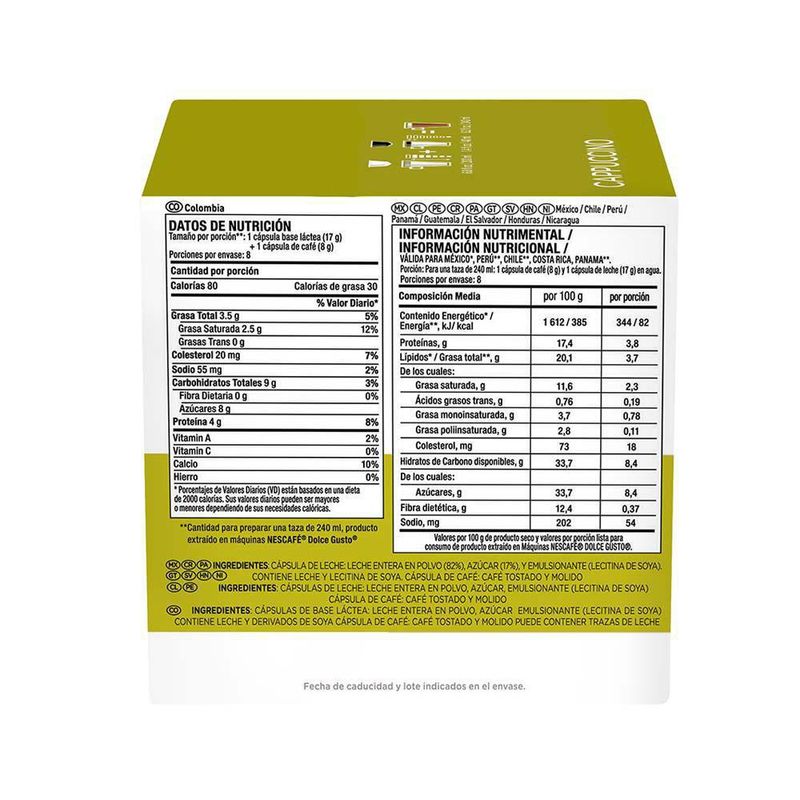 Dolce Gusto 16 Cápsulas Varios Sabores - Nescafé