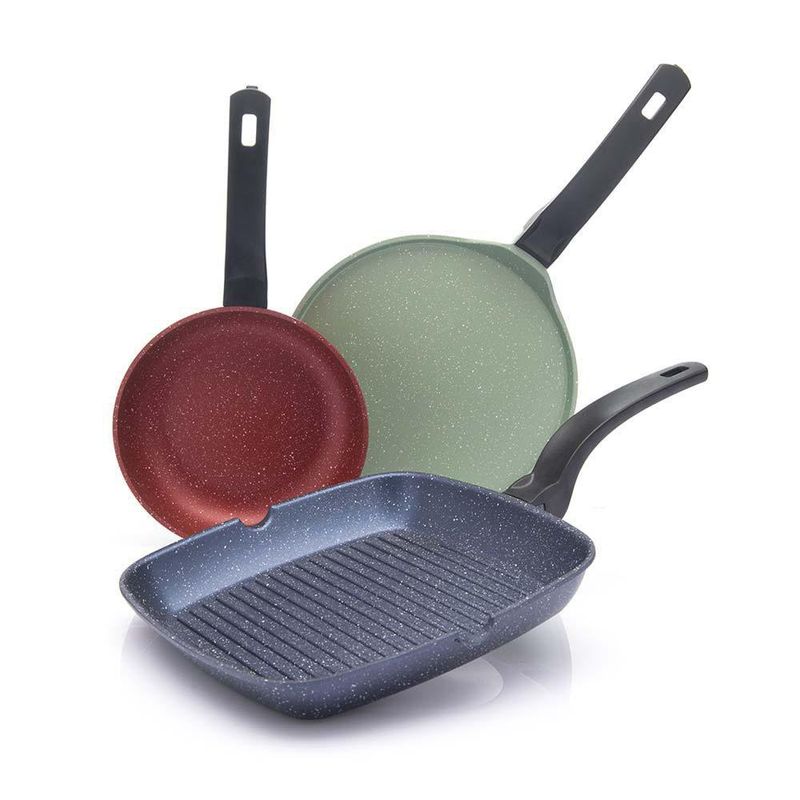Set De 3 Sartenes Y Grill - Picca
