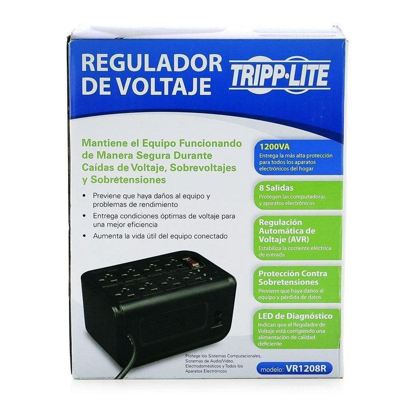 Regulador De Voltaje De 500 Watts 8 Entradas Cdp - Tripp Lite