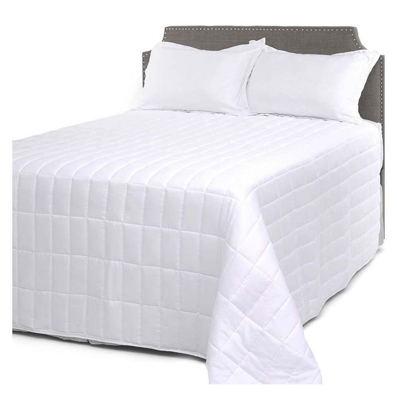 Set De Cubrecama Y Fundas Blanca Full Queen