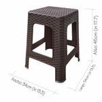 Banco De Exterior Cuadrado Café  - Megaplast