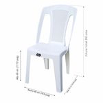 Silla Napoli Para Exterior Blanco - Megaplast Varios Colores