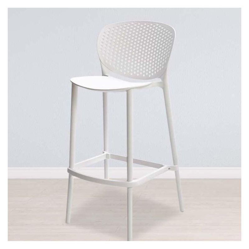 Silla ParaBar Blanca Pp 54X54X105 Cm - Z