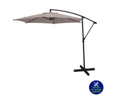 Sombrilla Banana  De Exterior Taupe 3 M - Hespéride