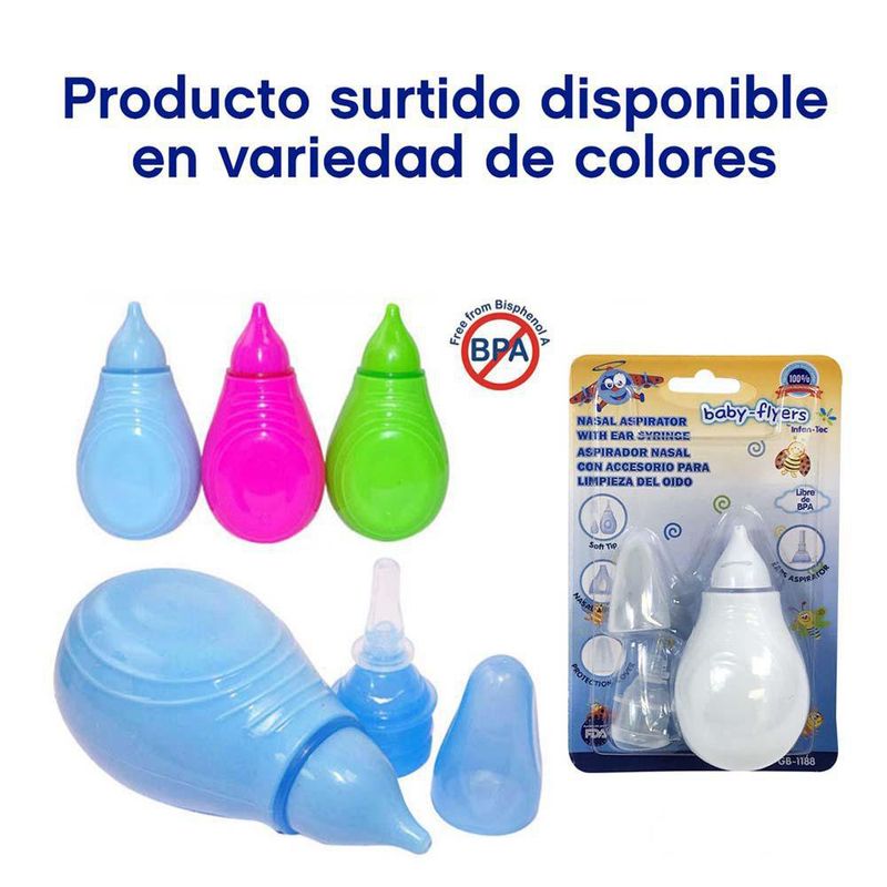 Aspirador Nasal Para Bebé Kit Color Rosa