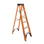 Escalera De Fibra Tipo Tijera 5 Peldaños - Truper