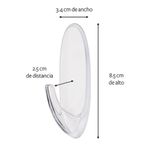 Set De 2 Ganchos Adhesivos Transparentes - Command