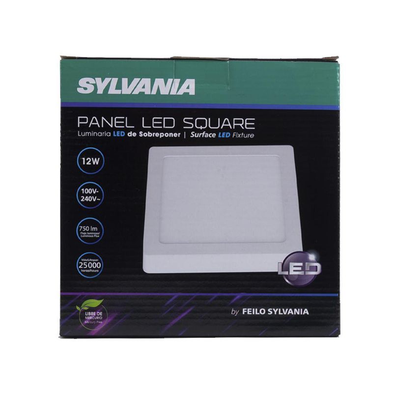 Panel Led Sq 12W Sobreponer 6500K - Sylvania