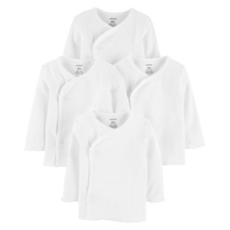 Camisas Con Abertura Blancas 4 Pzas - Carter´s Varias Tallas
