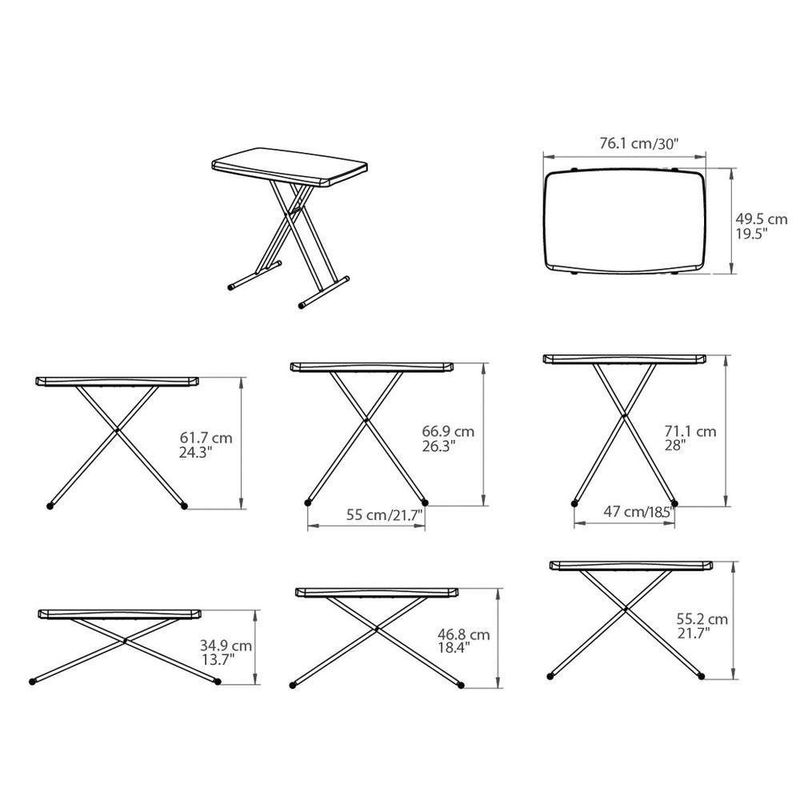 Mesa de Exterior Plástica Plegable Blanca - Newstorm