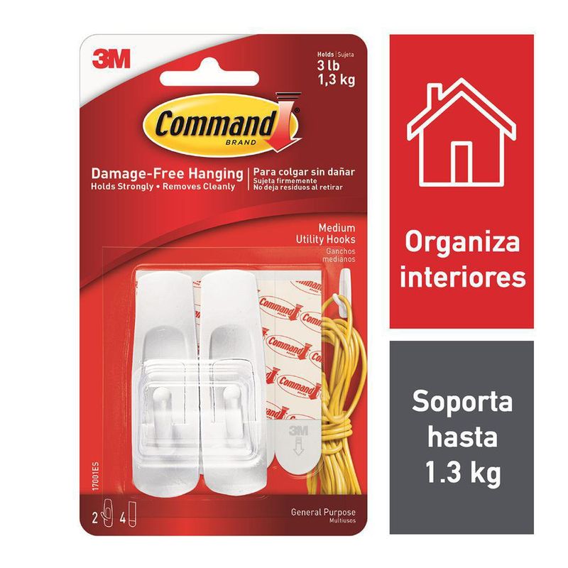 Gancho De Uso General Blanco 3 Lbs - Command
