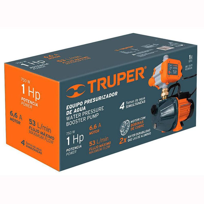 Bomba Con Presurizador Tipo Jet De 1 Hp - Truper