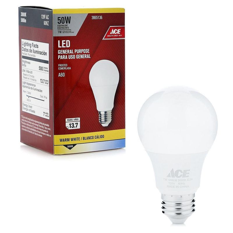Bombilla Led 7 W 15000 Hr - Ace Varios Colores