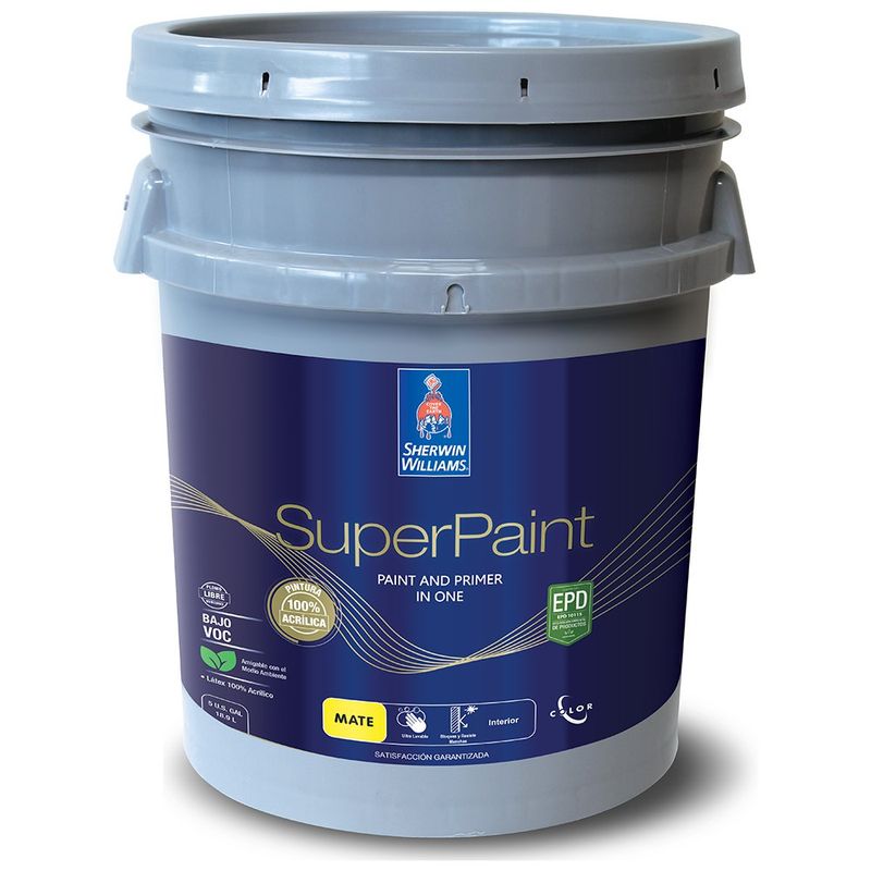 Pintura para Interior Blanco Arena Superlavable 5 Galones KOLOR