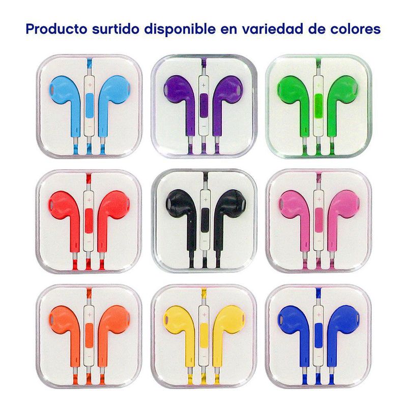 Audífonos Con Control De Volumen Colores Surtidos
