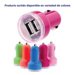 Cargador De Carro De 2 Entradas Usb Colores Surtidos