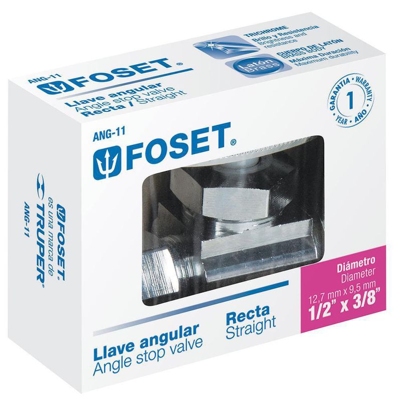 Contrallave Angular 1/2 X 3/8 Plg - Foset