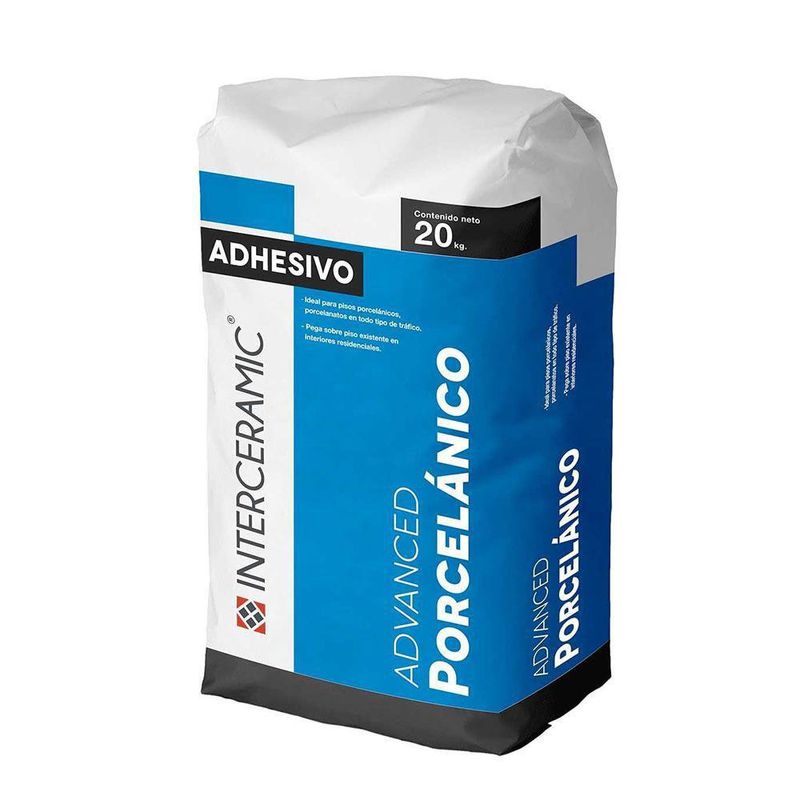 Adhesivo Advanced Porcelánico Gris 20 Kg - Interceramic