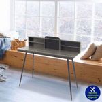 Escritorio Gris Y Negro De120X60X94 Cm - Z