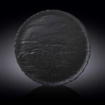 Plato Base De Porcelana Color Negro 13 Plg - Wilmax