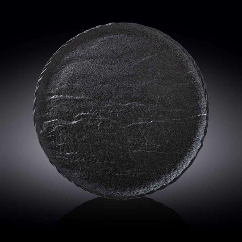 Plato Base De Porcelana Color Negro 13 Plg - Wilmax