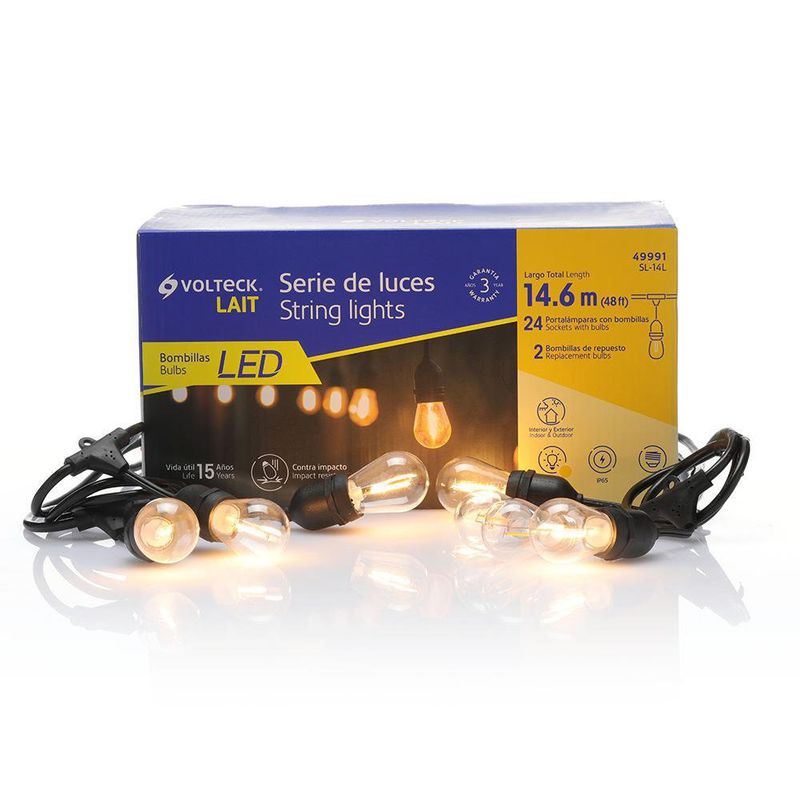 Serie De 24 Luces Led Para Exterior 14.6 M  - Volteck