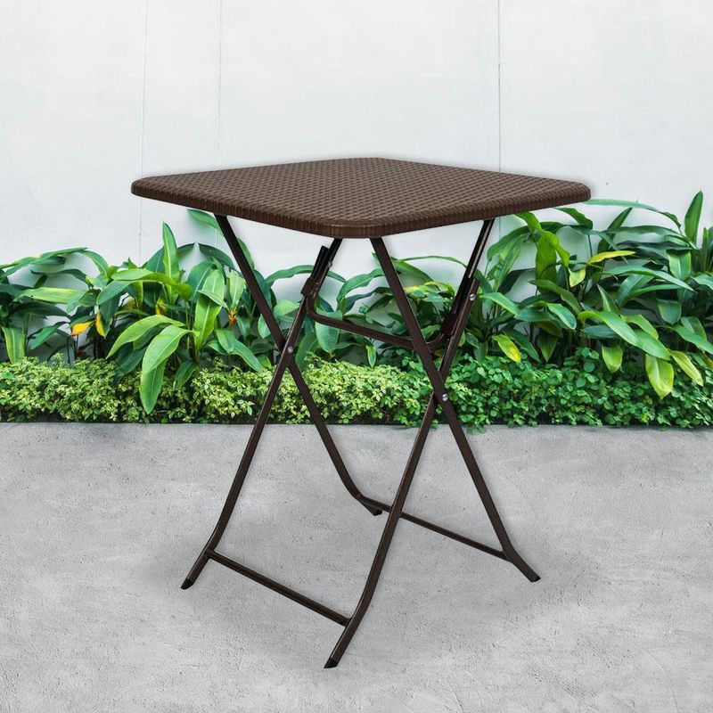 Mesa Plegable Tipo Ratán Café de Exterior Z