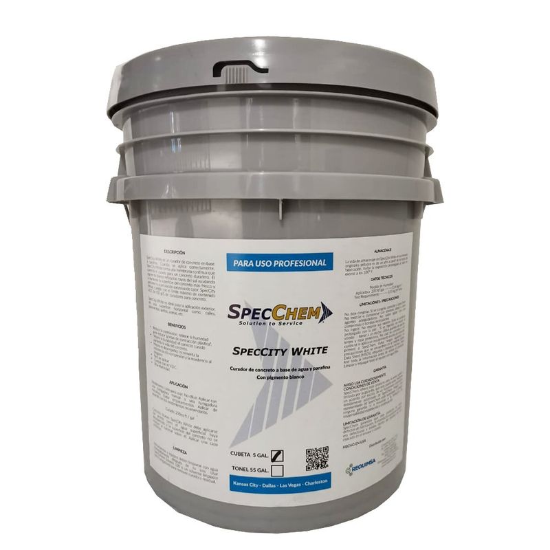 Curador De Concreto Speccity White Cubeta De 5 Gal - Impac