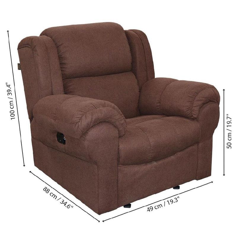 Sillón Reclinable Versalles Chocolate 80X110X105 - Intap