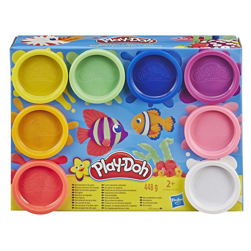 Set De 8 Latas De Plasticina Multicolor Play Doh Cemaco