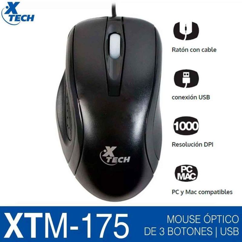 Mouse 3D De 3 Botones Xtm-175 - Xtech