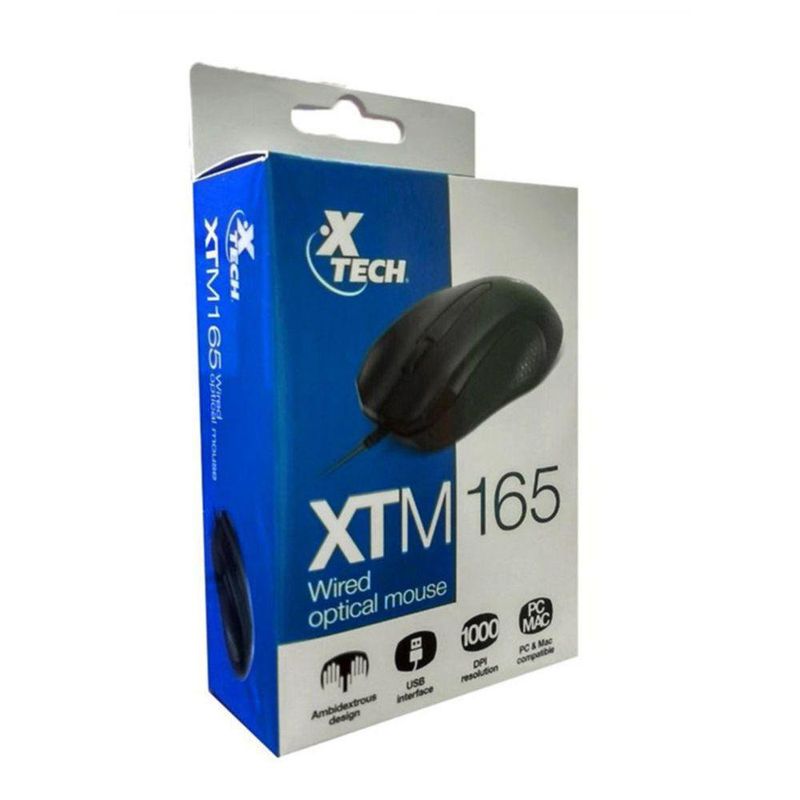 Mouse Óptico Con Cable Xtm-165 - Xtech