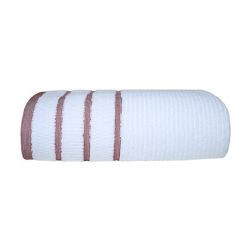 Toalla De Baño 76X132 Cm Blanco Líneas - Viva