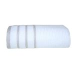 Toalla De Baño 76X132 Cm Blanco Y Beige - Viva
