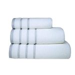 Toalla De Baño 76X132 Cm Blanco Y Gris Claro - Viva