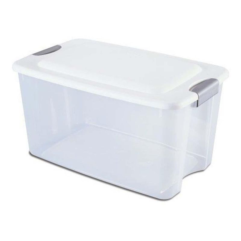 Caja de almacenamiento Allibert Handy Plus (Gris - tapa transparente - 15 L)