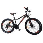 Bicicleta Mtb Rin 24 De Aluminio Color Negro Con Naranja - Diamond
