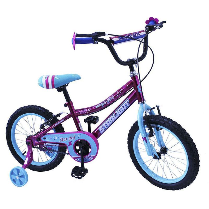 Bicicleta Bmx Rin 16 Con Freno V Brake Color Celeste - Starlight