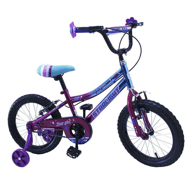 Bicicleta Bmx Rin 16 Con Freno V Brake Color Morado - Starlight