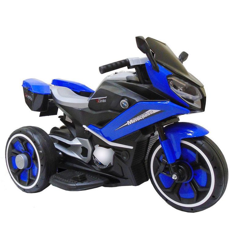 Moto Eléctrica De 3 Ruedas Con Luz Led Color Azul - Lider Bike