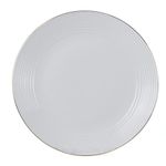 Plato Para Cena Blanco Con Borde Dorado 10.5 Plg - Toscana