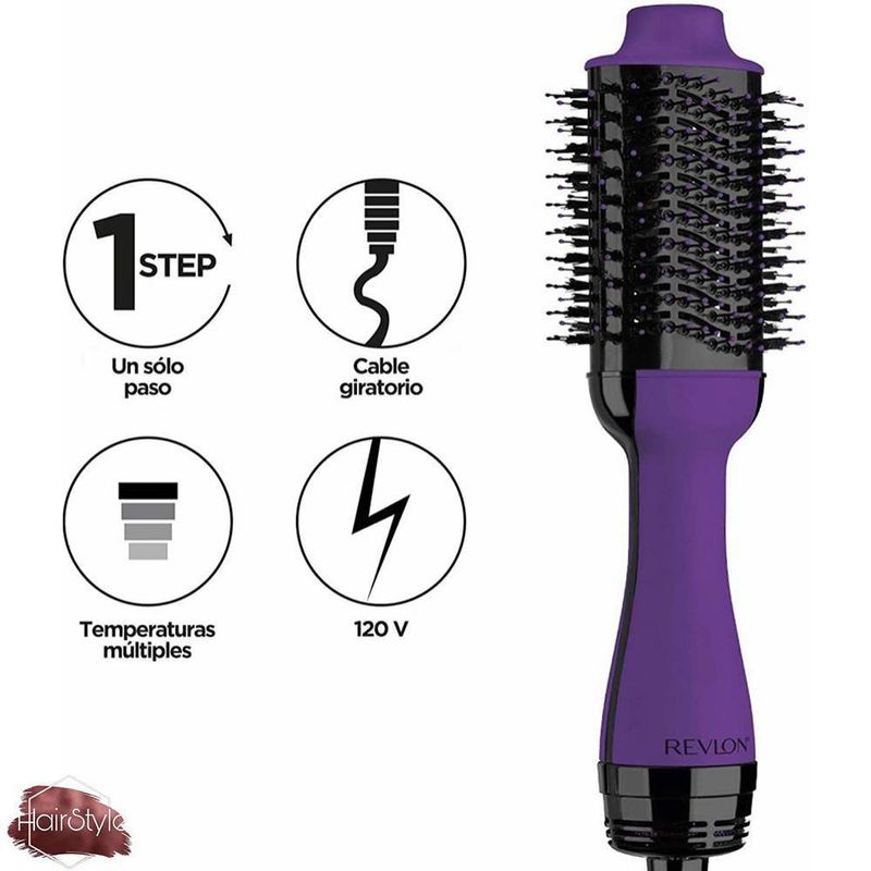 Cepillo Eléctrico Voluminizador One Step Morado - Revlon