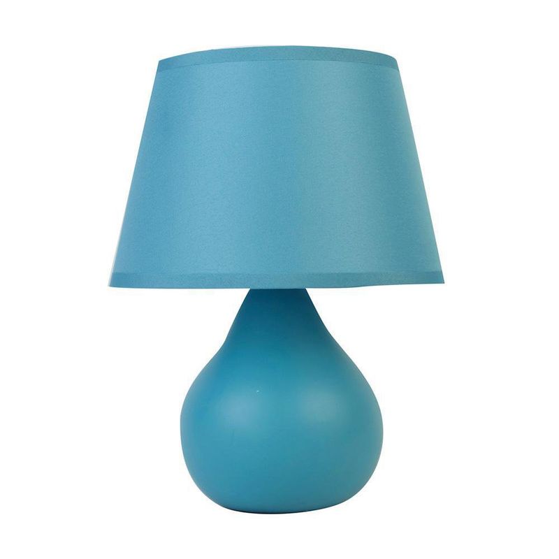 Lámpara Mesa Moderna Industrial Minimalista Buro Led Metal Color De La Estructura Azul
