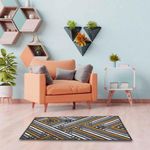 Combo De 3 Alfombras Carter Con Lineas Y Cuadros 133X190 + 2X57X90 Cms - Oriental Weavers