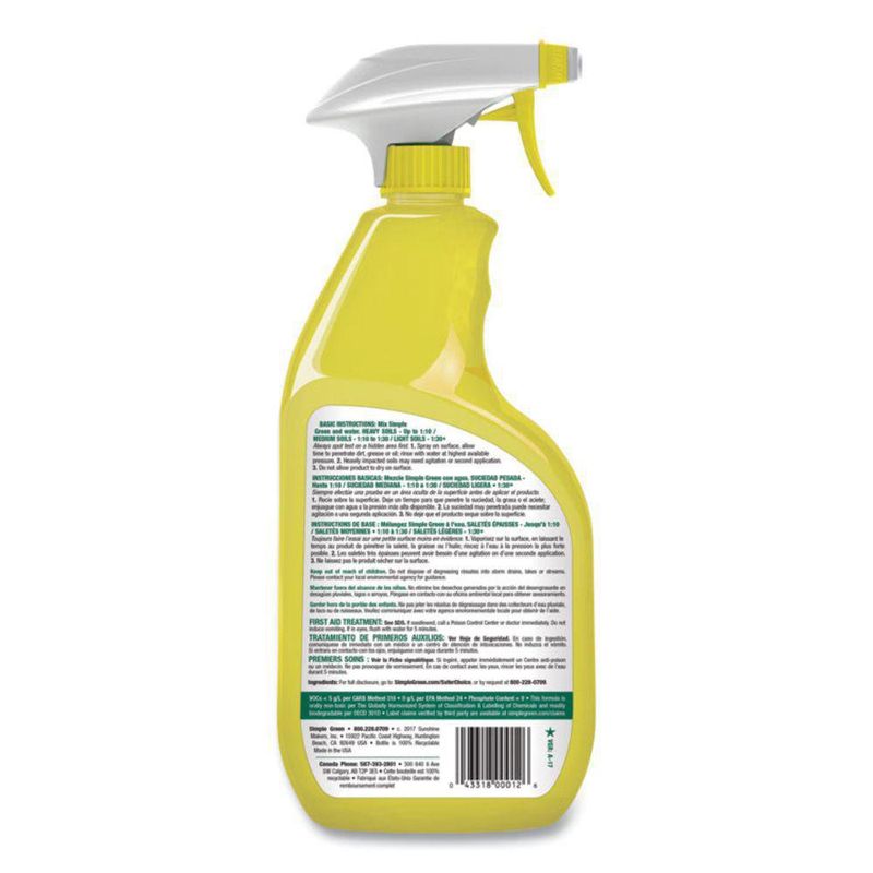 Limpiador Y Desengrasante Limón 24 Oz - Simple Green - Cemaco