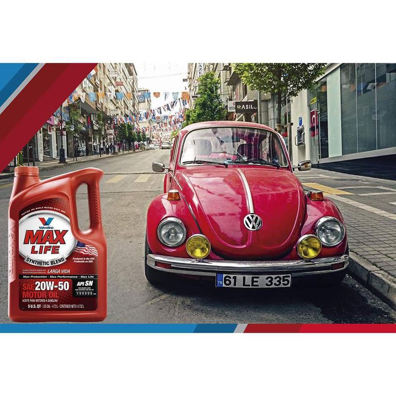 Aceite Sintético Para Autos De Alto Millaje Sae 20W50 4.73 L - Valvoline