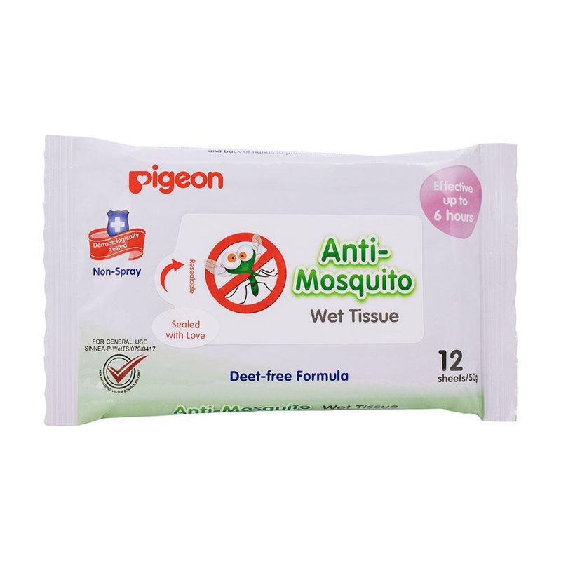 Toallas Húmedas Anti-Mosquito 12 Unidades - Pigeon