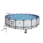 Set de Piscina Power Steel Redonda Escalera y Filtro 5.49X1.2 M - Bestway