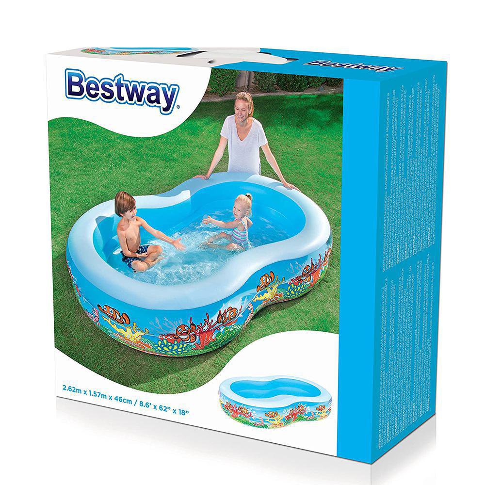 Inflable Ovalada Diseño Marino 2.62X1.57X0.46 M - Bestway - Cemaco